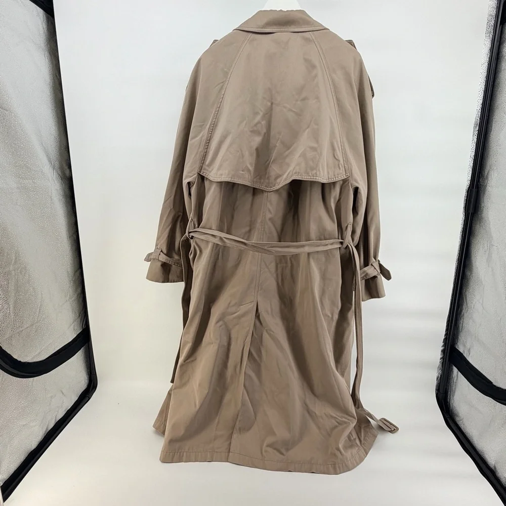 London Fog Vintage Tan Double Breasted Trench Coat with zip in lining